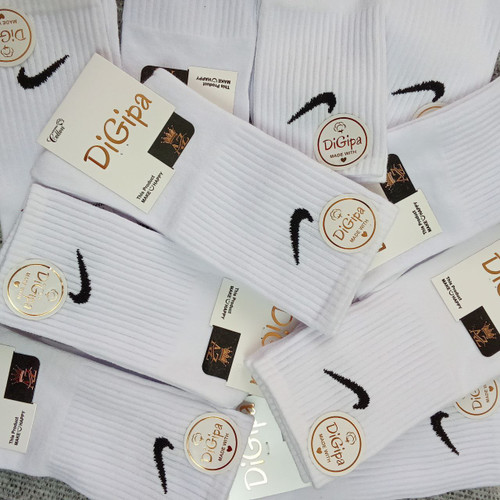 جوراب بیسیک سفید نایکی ساق بلند کش انگلیسی