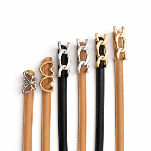 کمربند زنانه چرم وارداتی مناسب برای استایل کت و شلوار