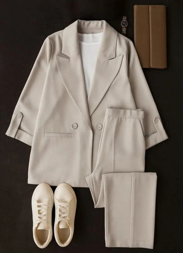 ست مانتو وشلوار بگ زنانه فری سایز کرپ مازاراتی وارداتی کیفیت تضمینی