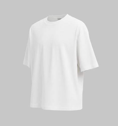 تیشرت لش ساده بیسیک مردانه سفید پارچه دورس پنبه دو نخ