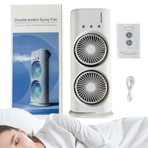 پنکه مه پاش شارژی دو فنه گردان دو قلو PRO